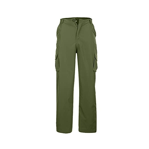 MILAX Pantalon de travail cargo léger pour homme avec poches en coton extensible décontracté - Coupe ajustée - Coupe ample - 