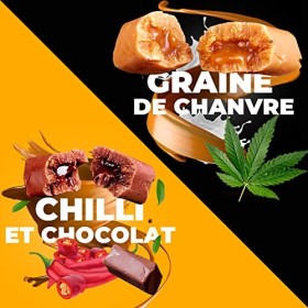 KROWKOMANIA CRAFT POLISH FUDGE Caramels Fondants - Chilli et Chocolat & Graines de Chanvre - Fabrication Artisanale - Bonbons