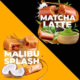 Caramels Fondants - Malibu & Matcha Latte - Fabrication Artisanale - Bonbons Faits à la Main et Frais Fudge - Épicerie Fine K