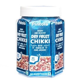 Pintola Dry Fruit Chikki Jar Pack of 13 Pcs, 12+1 Extra, Dry Fruit Bar, Made with Jaggery, No Glucose Syrup, No Preservatives