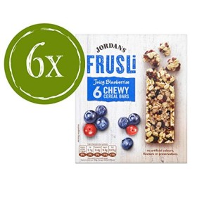 Jordans Frusli Lot de 6 paquets de 6 barres de céréales végétariennes à la myrtille 30 g