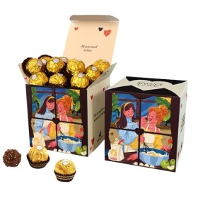 Boîte de chocolats pour les couples lesbiennes Sweet Love I Coffret cadeau original pour anniversaires, Noël, amoureux I Boît