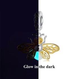 GemKing SCC2616 Bee Glow-in-the-Dark Pendant