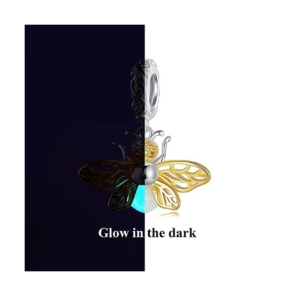 GemKing SCC2616 Bee Glow-in-the-Dark Pendant