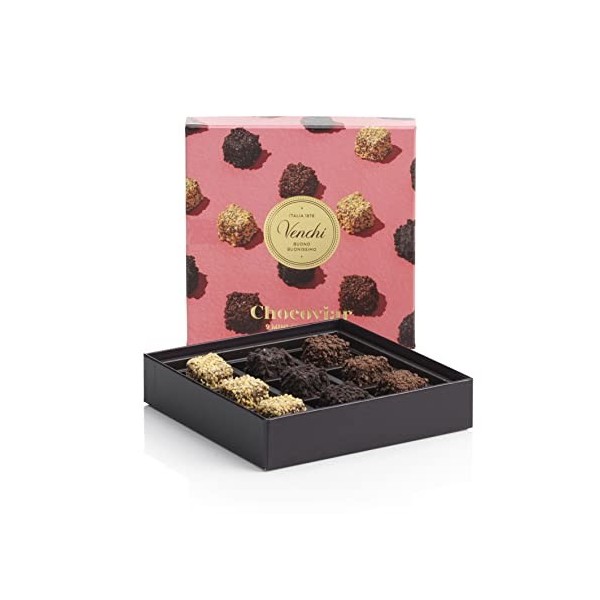 Venchi - Coffret Cadeau Mini Bonbons de Chocolat Chocoviar Assortis, 125 g - Idée cadeau - Sans gluten