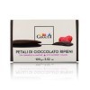 Pétales de chocolat noir au coeur caramel framboise, 100g - coffret cadeau "Les Pétales"