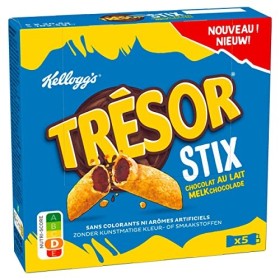Kelloggs Trésor Barres Céréales Stix Chocolat au Lait, 5 x 20.5g