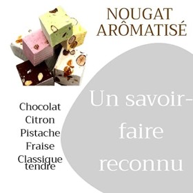 Panier de Nougat tendre - Coffret Gourmand sucré Cadeau original à offrir - Idée plaisir Fabrication Française - Parfum natur