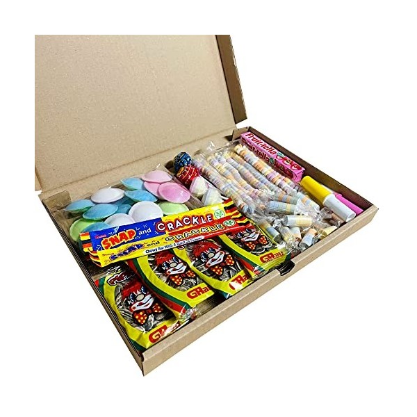 Assortiment de bonbons rétro - Mini box dantan - Confiseries denfance année 90-43 pièces