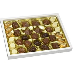 Cémoi – Boîte Les Pralinés Gourmands, Assortiment de Noël, Chocolats au Lait, Chocolats Noirs – Fabriqué en France 400 g 