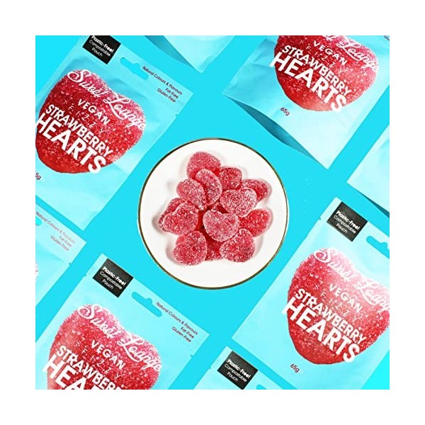 Sweet Lounge Lot de 6 bonbons végétaliens sans gluten, sans plastique 65 g