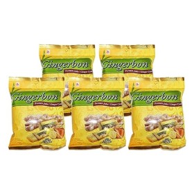 [5x 125g] Bonbons AGEL origine au gingembre avec saveur de miel et de citron / MIEL CITRON Naturel