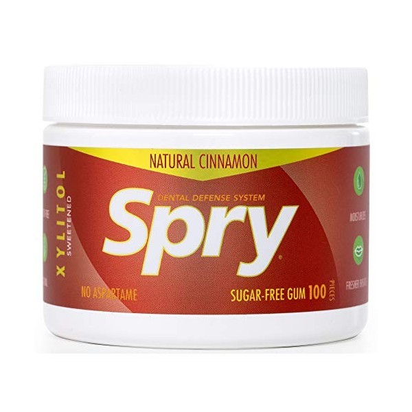 Spry Chewing Gum, Cinnamon 100 Count Jar 100 ea by AB