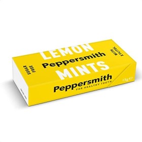 Peppersmith 100% Xylitol Mints, Sicilian Lemon and Fine English Peppermint, 25 Mints15 g Pack of 12, Total 300 Mints 