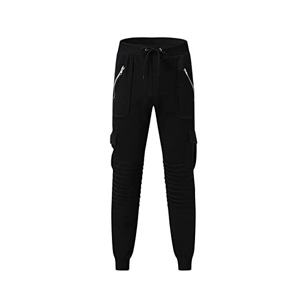 MILAX Pantalon cargo de travail pour homme - Pantalon décontracté en coton extensible - Pantalon complet classique avec bande