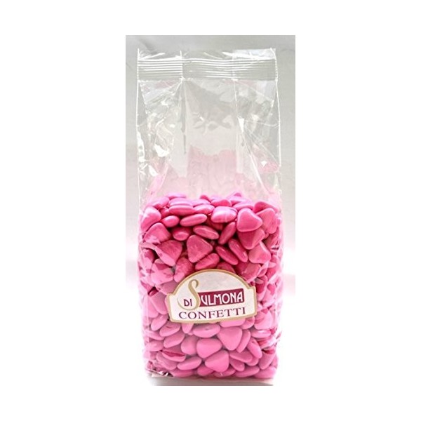 Dragées de Sulmona - Rose Dragées - Avec chocolat, mini coeur - 1 Kg