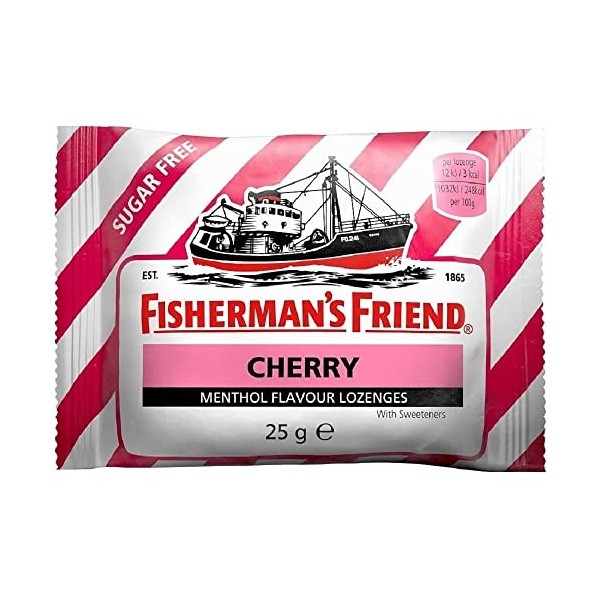 Fishermans Friend Cherry Menthol Lozenges 25g Pack of 8 by Lofthouse of Fleetwood Limited