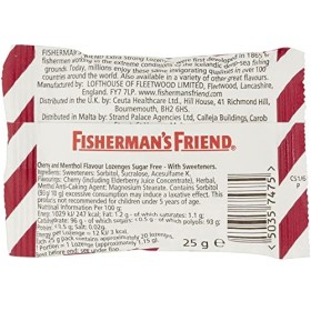 Fishermans Friend Cherry Menthol Lozenges 25g Pack of 8 by Lofthouse of Fleetwood Limited