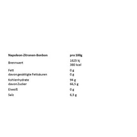 Bonbons au citron Napoléon - les vrais "acides", 1000 g