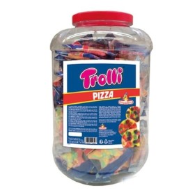 Bonbons gommeux Pizza Candy Bocal en plastique 70 pièces de 17 g