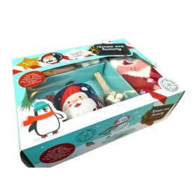 Boîte de luxe pour réveillon de Noël | Chocolat chaud | Mug | Guimauves | Chaussettes confortables | Cannes de bonbons | Bonh