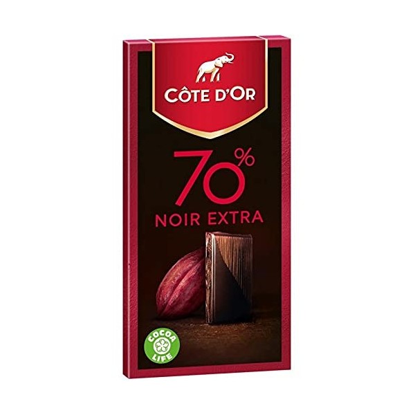 Côte d’Or 70% Noir Extra 100g lot de 8 