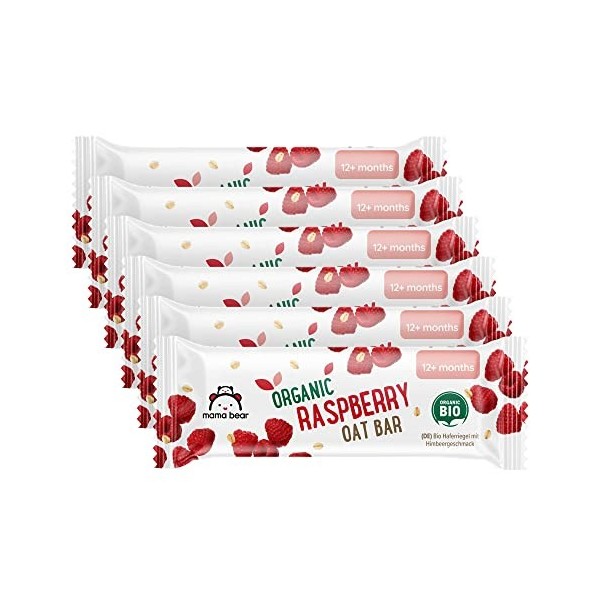 Marque Amazon - Mama Bear Barres avoine et banane bio, 20g, lot de 6