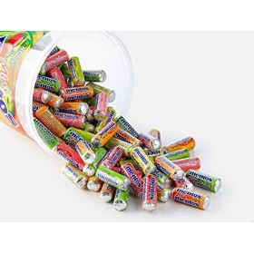 Mentos Mini Rouleaux Fruits Bonbons aux Tendres et Croquants 120-Pièces Tubo, 4 Goûts Assortis, Multicolore