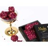 Mughe Gourmet - Boîte cadeau de loukoums turcs Premium 360g - 25pc, pistache avec pétales de rose comestibles, saveur grenade