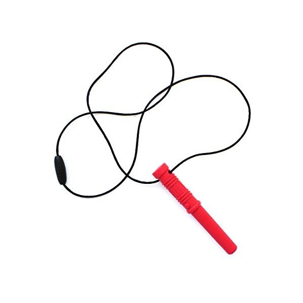 ARKs Bite Saber Chew Necklace Soft & Chewy for Mild Chewing Only - Red by ARK Therapeutic