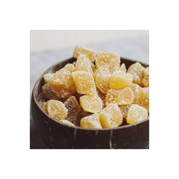 1kg de dés de gingembre BIO piquant - Cubes de gingembre sucré et confit de qualité bio supérieure, agréablement piquant et s