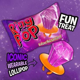 Ring Pop Lot de 24 sucettes de saveurs assorties Framboise bleue, fraise, cola et cassis