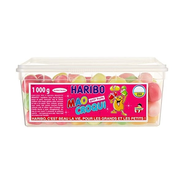 Haribo Bonbon Gélifié Mao Croqui Fruits x 220 Pièces 1 kg