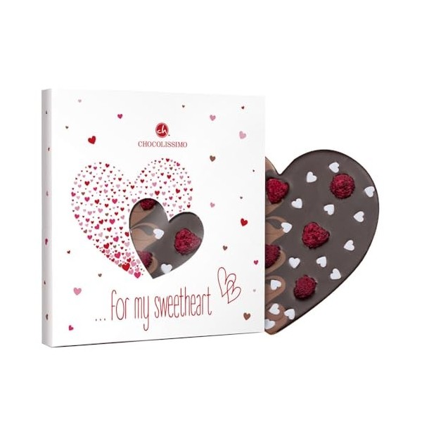 Chococoeur aux framboises - Idée cadeau - Offrir - Premium - Femme - Homme - Saint Valentin - Pâques - Noel – Anniversaire