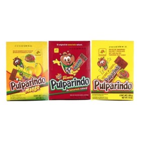 Pulparindo Lot de 3 Combo original, extra chaud et mangue 