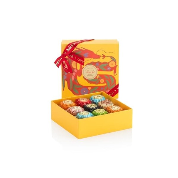 Venchi - Collection Nouvel An Lunaire - Coffret Cadeau Moyen format avec Chocolats Assortis - Année du Dragon, 161 g - Idée C