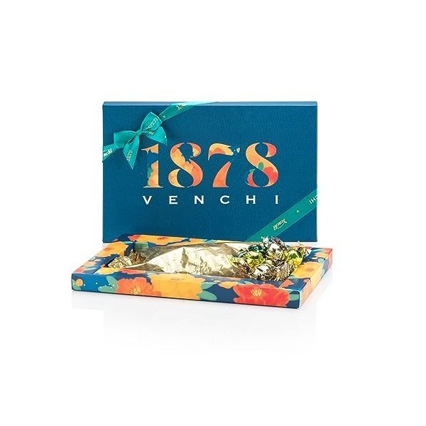 Venchi - Collection Héritage - Coffret Cadeau Bleu avec Chocolats Perle Assortis, 230 g - Idée Cadeau - Sans Gluten