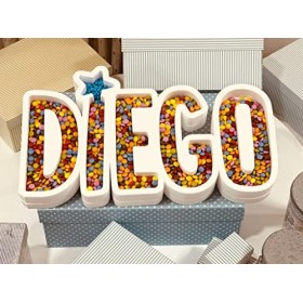 Lettres en liège pour friandises et bonbons | Creux | Personnalisables | Décoration de fête