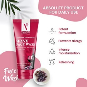 Nutriglow Naturals Wine Face Wash 100Gm & Wine Day Cream 100Gm , Anti Aging