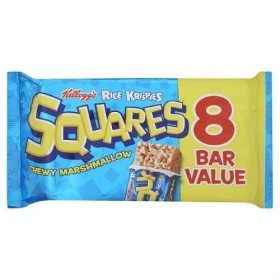 Kelloggs Lot de 3 carrés de riz Krispie Guimauve 8 x 28 g