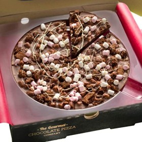 Chocolat au lait belge gourmet 17,8 cm Pizza Route rocheuse, guimauve, brownie, biscuit, raisin, cadeau de Pâques danniversa