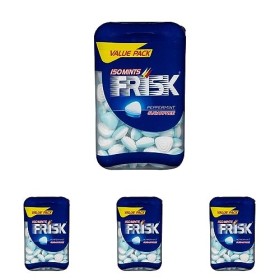 Frisk Pastilles Menthe Poivrée Mini Bonbon Rafraîchissant sans Sucres-Maxi 0.1kg Boîte de 150 Pièces 1 Unité Lot de 4 