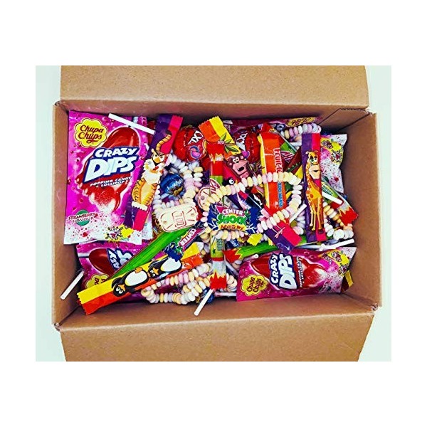 Chupa Chups Mélange de bonbons - Mentos 100 pièces avec sucettes- chewing-gum à mâcher et articles spéciaux, idéal pour les f