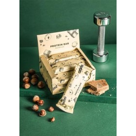 KoRo - Veganer Bio Protein-Riegel Haselnuss 12 x 60 g 12er Pack - Hoher Proteingehalt - Rein pflanzlich - Perfekter Snack f
