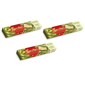 3 x Sperlari Torrone Tenero Mandorla e Pistacchio nougat doux amande et pistaches gâteau de Noël italien traditionnel 200 g