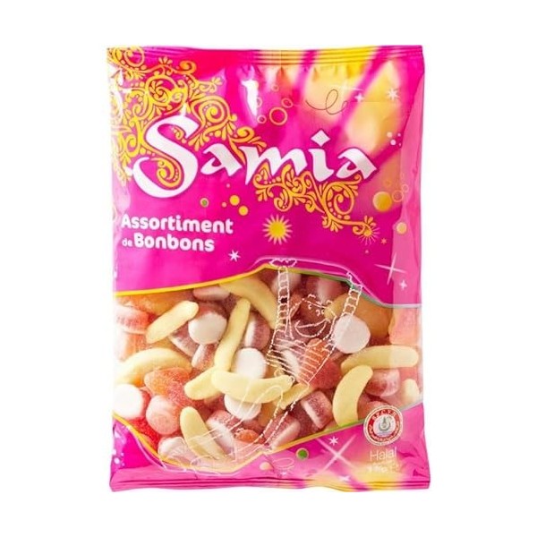 Samia Assortiment de Bonbons Halal 1Kg lot de 4 