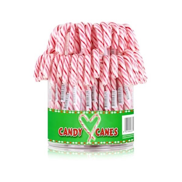 Candy canes rouge et blanc tubo de 72