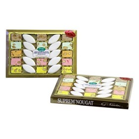 Coffret Assortiments De Calissons et De Nougats Tendres arômes pistache framboise citron orange vanille café de Montélimar 27
