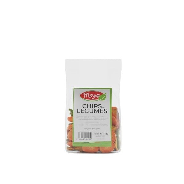 MEYVA Fruits Secs - Chips De Légumes secs - Idéal pour lapéro - 12x75g