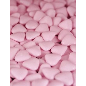 1kg Dragées Chocolat Coeur Rose - Dragées Delorme Fabrication Française - Dragées Coeur Rose Mariage Baptême Fille Communion 